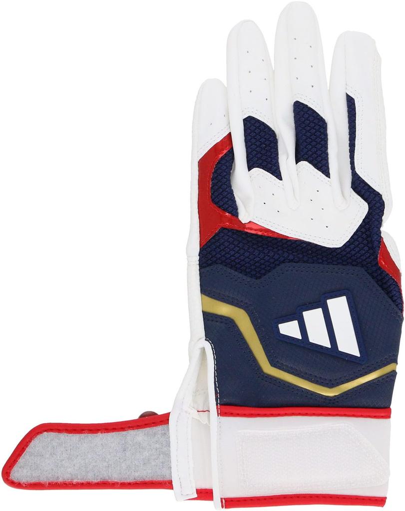 Adidas Baseball Batting 51 Size LBG404 Gloves, Basic, White/Navy (1129), L,
