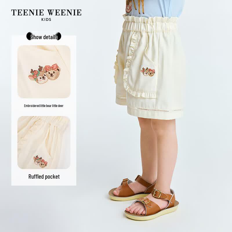 Teenie Weenie Милые кружевные прямые шорты для девочек