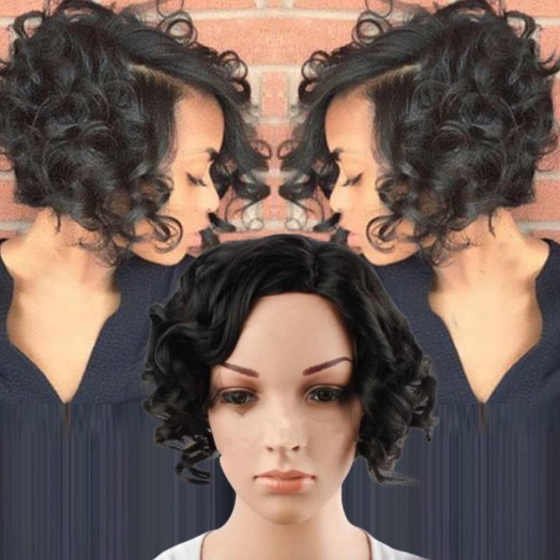 Unique African Short Curly Wig For Women Made With High-temperature Fiber Soft And Stylish