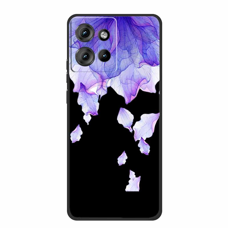 Чехол из ТПУ для Motorola Moto G 2025 Чехол Мультяшный Черный Силиконовый Мягкая Задняя Крышка Чехол для Moto G75 Edge 60 Pro Fusion Чехол для Телефона