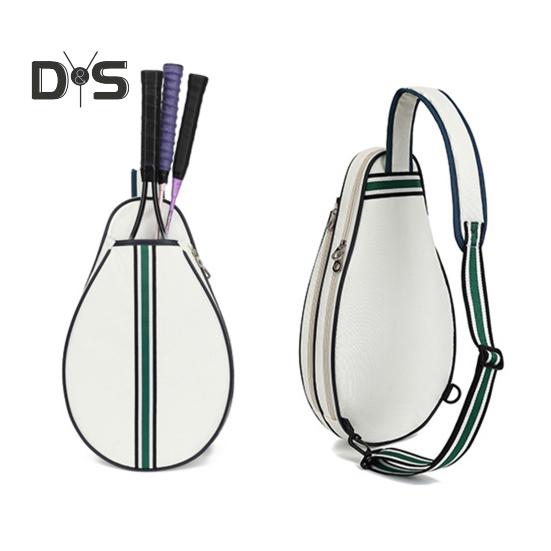 Теннисная сумка Большая вместимость Теннисный рюкзак с лямкой через плечо Водонепроницаемая сумка для ракеток через плечо для тенниса, бадминтона, пиклбола