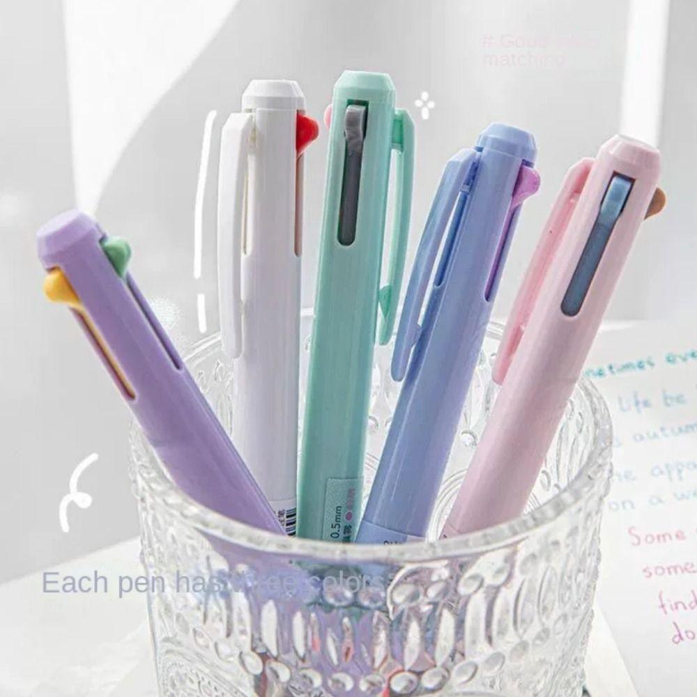 0,5 мм 3-в-1 ручка с тонким наконечником, выдвижная ручка, гелевые ручки для канцелярских товаров, для заметок