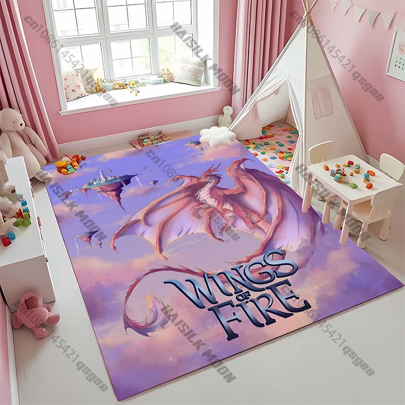 1PC W-Wings of F-Fire Theme Carpet Large Size Living Rooms Bedrooms, Office Areas, Durable Machines Washable Mats Fast Shipping