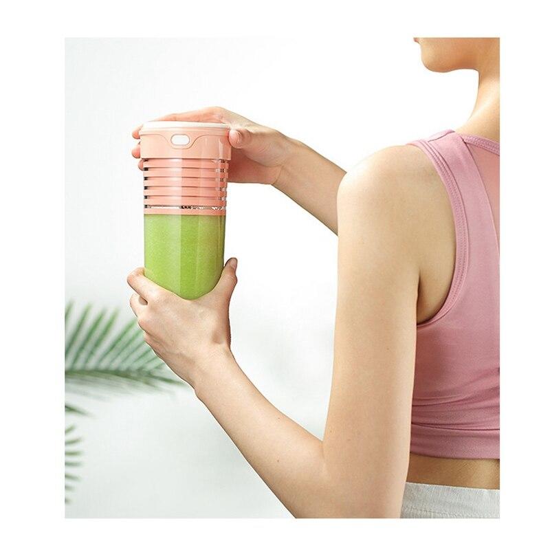 Portable Blender Mini Blender Personal Small Blender Smoothie USB Juicer Cutter | Juillers (Pink)