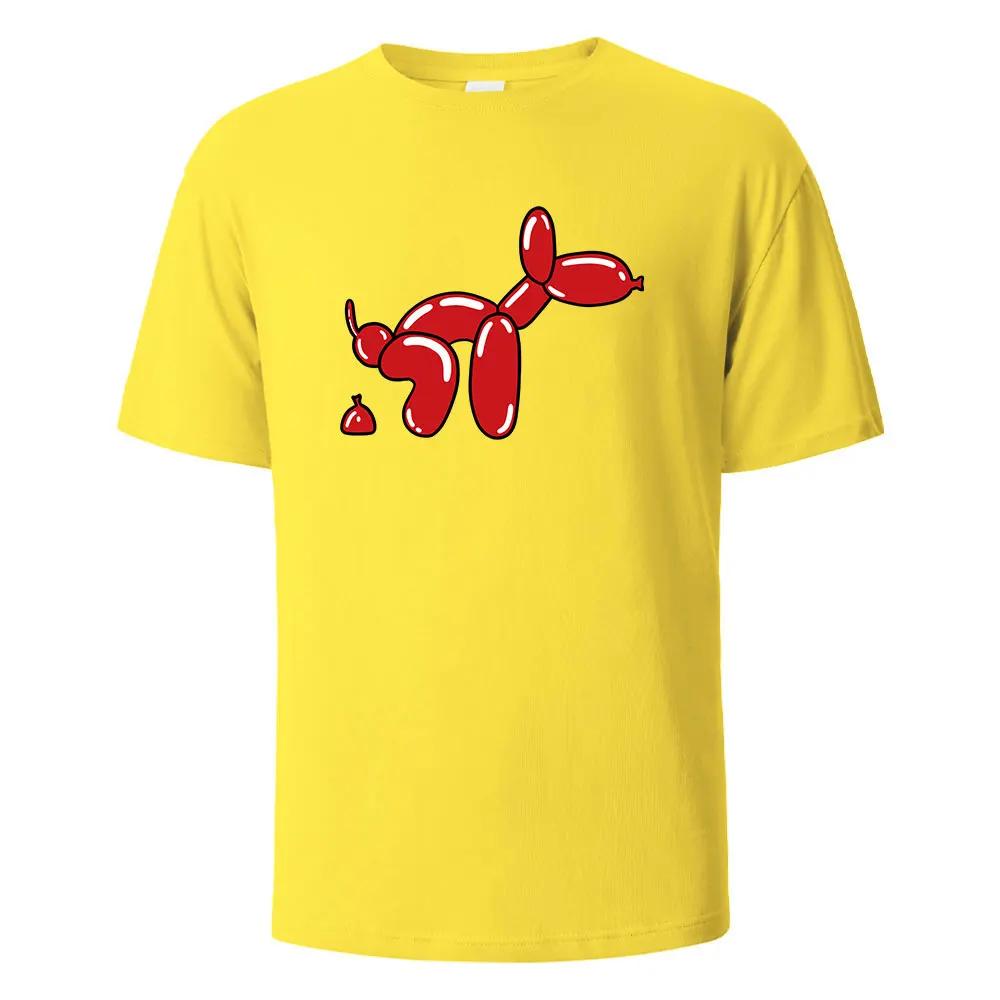 Mens Printed TShirt Balloon Dog Funny Graphic Shortsleeved Tees For Men Women Summer Fashion Casual Tops