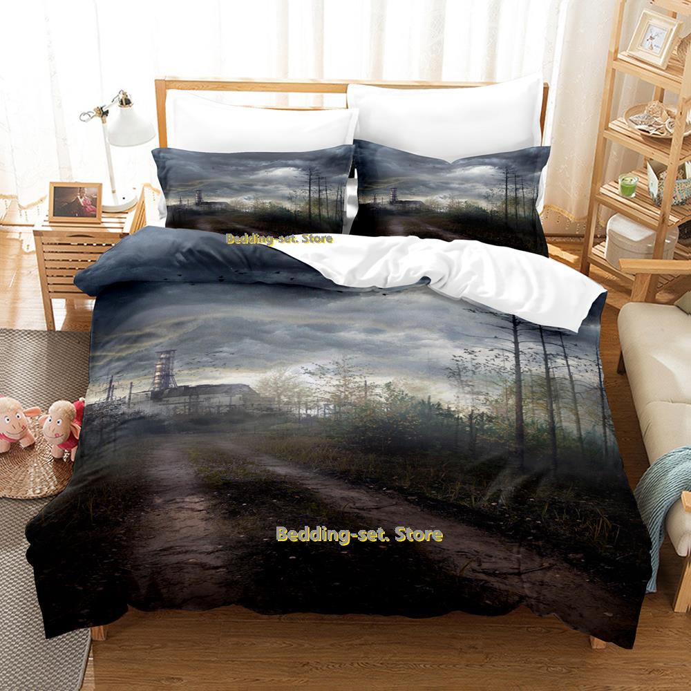 Новая игра S.T.A.L.K.E.R. 2 Набор постельного белья "Сердце Чернобыля" Мультяшный Аниме Трехсекционный Набор Взрослый Детская Спальня Комплекты Пододеяльников Literie