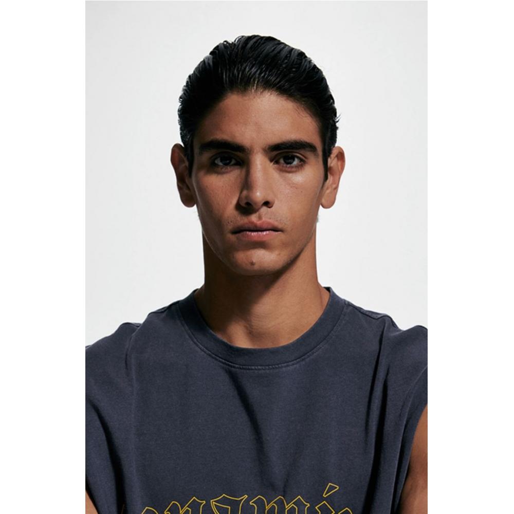 Спортивный топ без рукавов свободного кроя, темно-синий, dopaMine