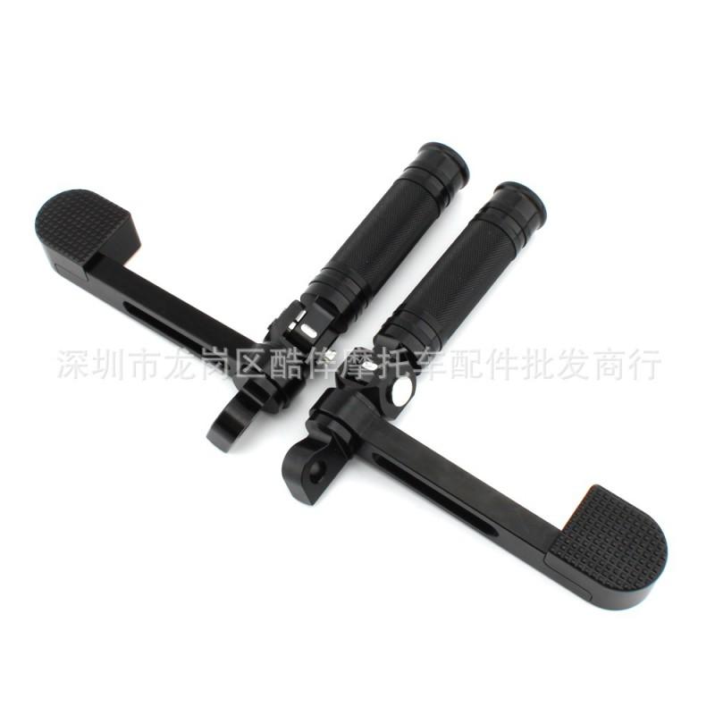 Extended Knurled Footpegs Harley Touring Softail 883 Motorcycle Custom Upgrade Black Chrome