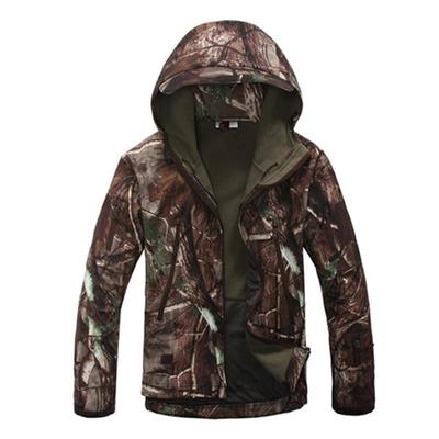 Shark Skin Soft Shell Military Tactical Jacket Men Waterproof Windproof Warm Coat Camouflage Hooded