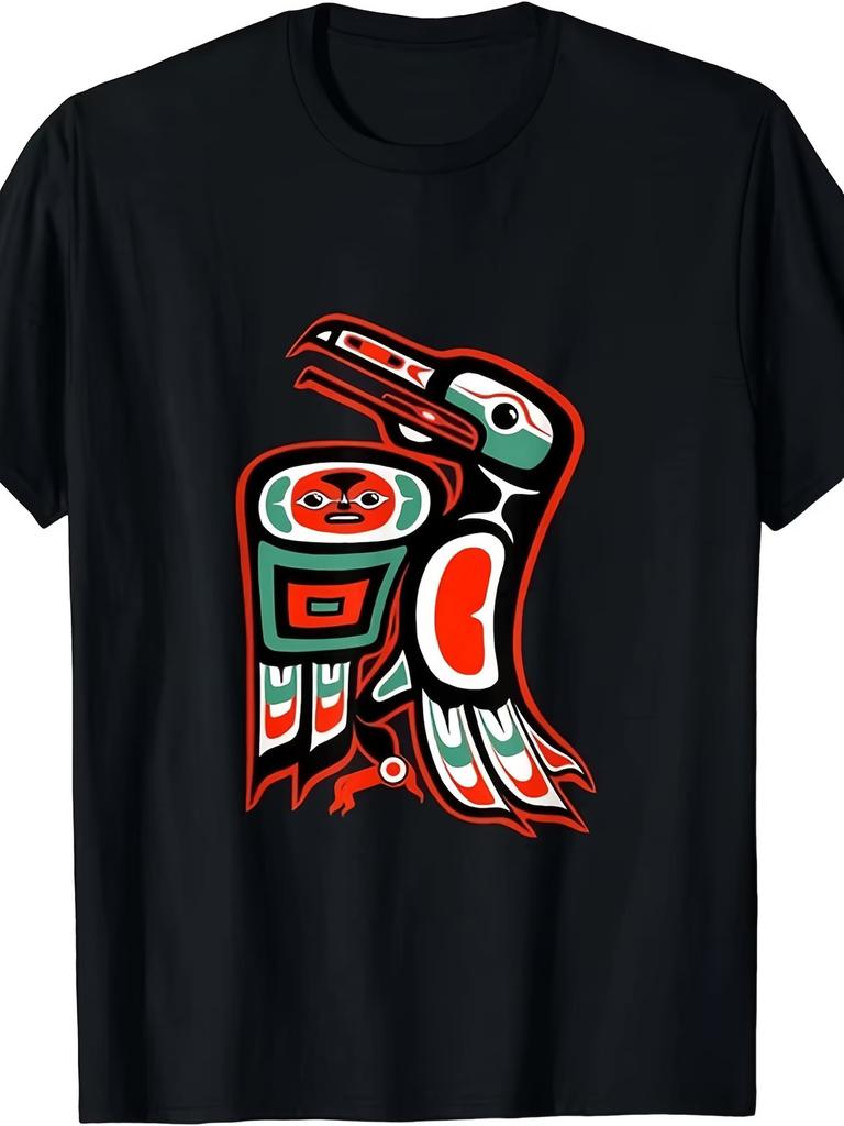 New Limited Haida Native American Style Raven Totem T-Shirt | Men'S Casual Sho
