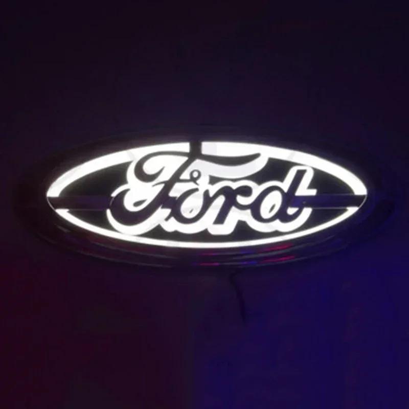 14.5X5.6см Светодиодная подсветка эмблемы логотипа автомобиля для Ford Kuga Focus Mondeo Mustang Fusion Mk2 Mk3 Fiesta Mk6 Explorer Аксессуары для значков