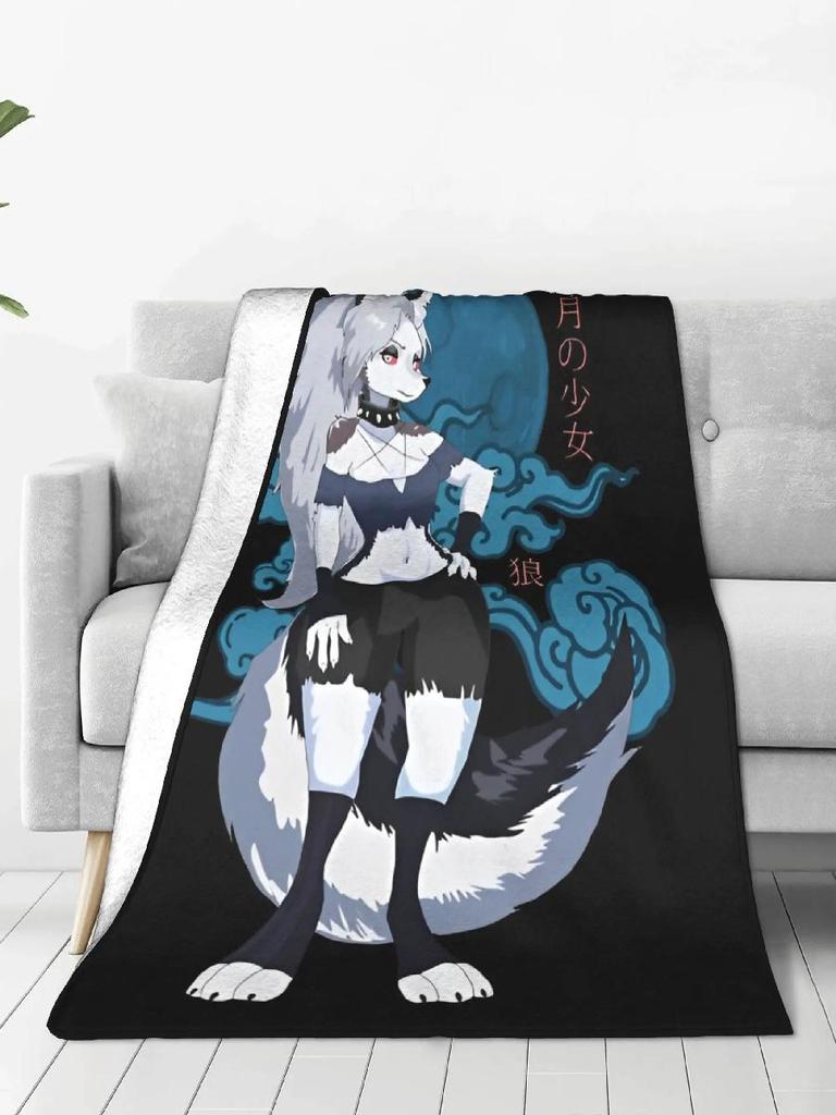 Loona Wolf Flannel Throw Blanket for Home Travel  Warm Bedroom Quilt Soft Cozy Plaid Design Perfect Gift Idea for Any Occasion
