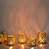 1PC Iron Candlestick Fragrance Candle Cup Home Decoration Gold Candle Holders Handicraft