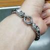 Men Womens Dragon Head Tennis Chain Stainless Steel Bracelet Gift Jewellry