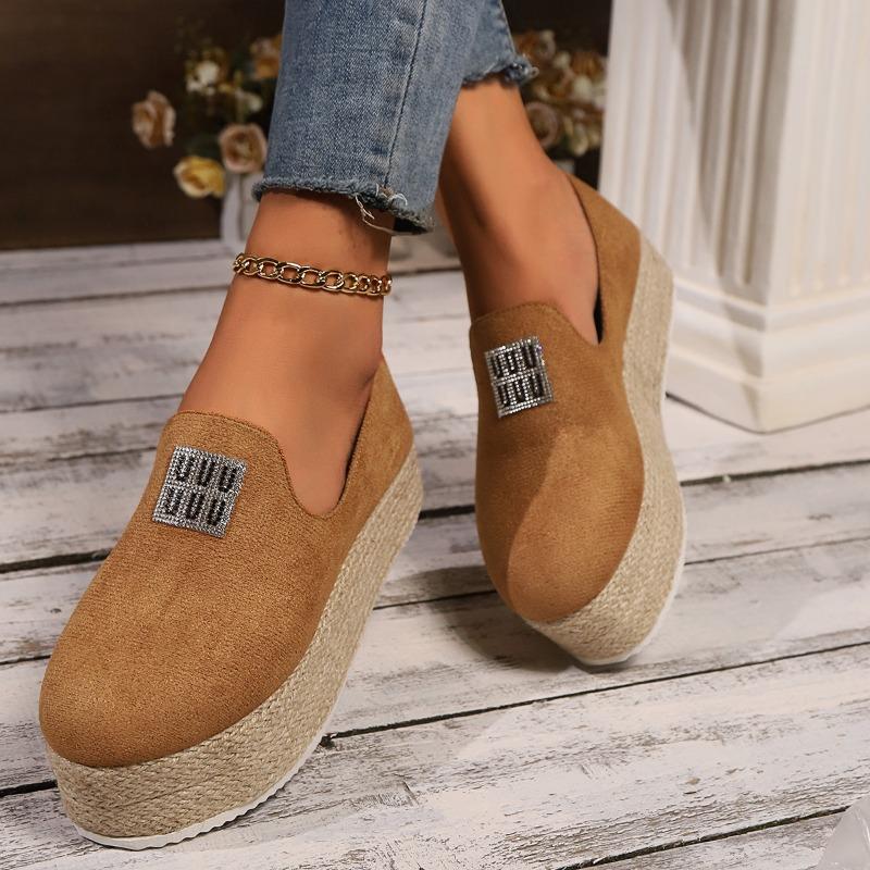 Новые женские мокасины для отдыха, нескользящие, с круглым носком, дышащие, без застежек, женские туфли на плоской подошве, женские, ленивые, парусиновые, на толстой платформе
