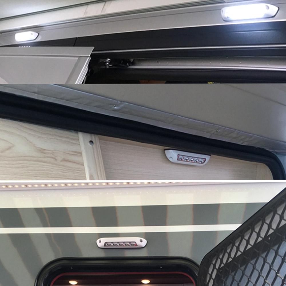 Vislone 12V RV LED Awning Porch Light Waterproof Motorhome Caravan Interior Wall Lamps Light Bar RV Van Camper