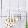 1 Set Wall Hook Traceless Wall Mounted Acrylic Washing Cloth Door Hanger for Bedroom