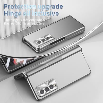 Стеклянный защитный чехол без отпечатков пальцев для Samsung Galaxy Z Fold 3 5g Fold4 Fold 4 Fold3 противоударный с чехлами-держателями для ручек