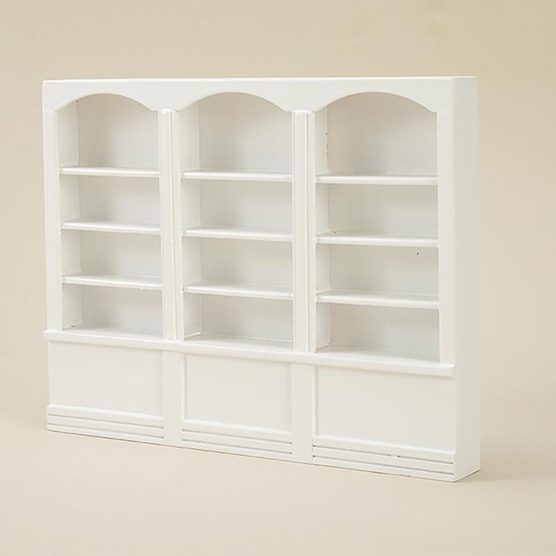 1:12 Dollhouse Display Cabinet Living Room Mini Furniture Window Showcase Table Desk Set Doll House Accessories