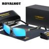 Royalhot Мужские и женские поляризационные солнцезащитные очки в алюминиевой магниевой оправе, солнцезащитные очки для вождения, очки Óculos Masculino Male
