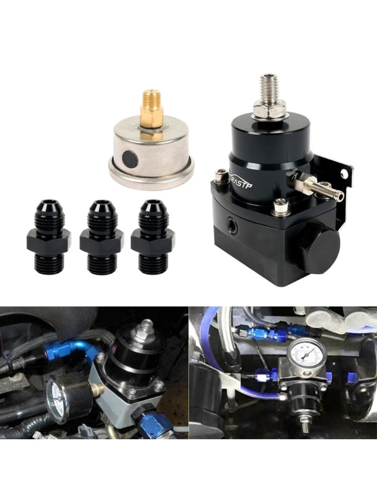Универсальный алюминиевый автомобильный регулятор давления топлива 0-160PSI, манометр AN6, комплект фитингов, модификация автомобильной топливной системы