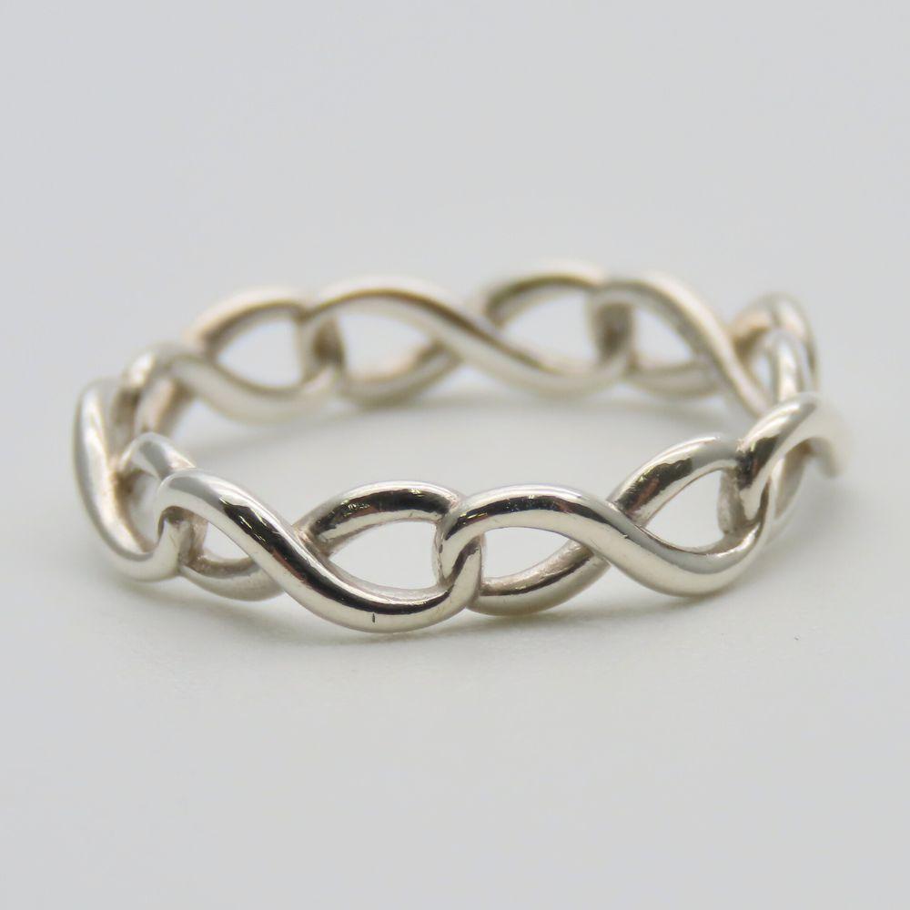 Б/У TIFFANY&Co. Кольцо Бесконечность EU#48.5 Серебро925 1.29г Серебряные аксессуары