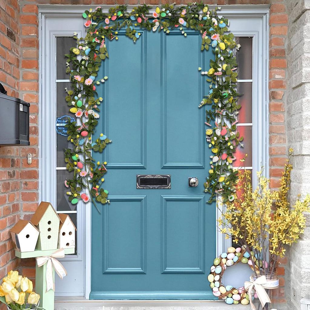 Пасхальная гирлянда для камина, венок Норфолка, пасхальные украшения, пасхальное яйцо, венок, лоза, кольцо, кулон