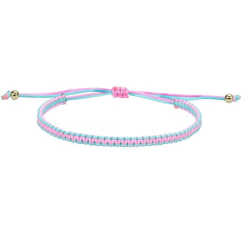 Браслеты и браслеты из плетеной веревки на удачу для женщин и мужчин, узлы ручной работы, тибетские буддийские, для дружбы, для девочек, подарок, регулируемый