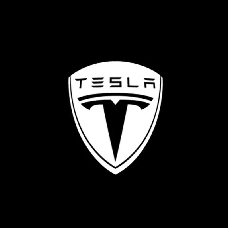 2/4pcs Car Door LED Logo Projector lights HD Welcome Light 3D Laser Ghost Shadow Light for Tesla Model Y 3 S X car Accessory