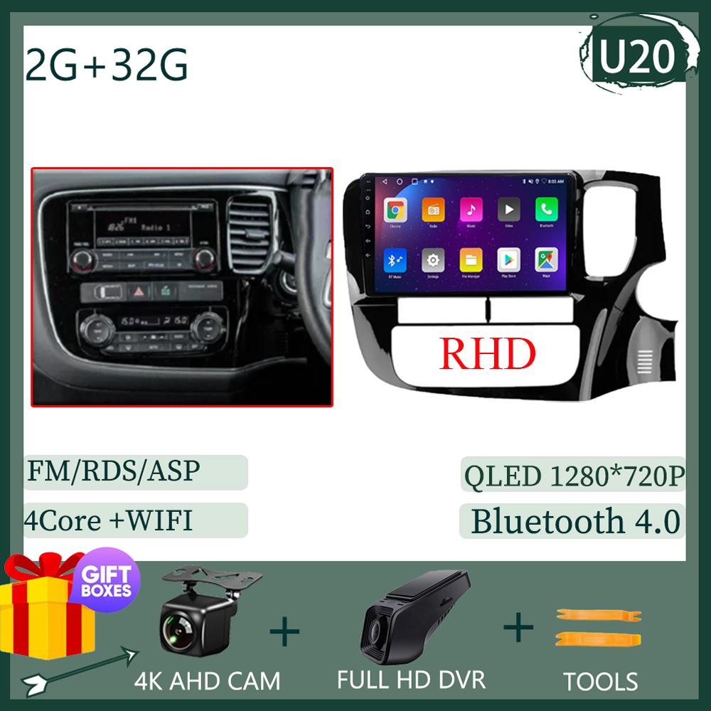 Беспроводной CarPlay Android 14 Авто Радио Для Mitsubishi Outlander 3 GF0W GG0W 2012-2018 Автомобильный Мультимедиа GPS Без Сенсорного Экрана 2din
