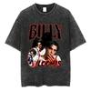 Horror Movie Scream Billy Loomis T-shirt for Men's Clothing Vintage Y2k Washed Oversized T Shirt Short Sleeve 100% Cotto 1596