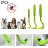 Набор для удаления блох у домашних животных 3 шт./компл. Крючок-закрутка для удаления клещей у кошек и собак, Зажим для удаления клещей у домашних животных, Гребень, Аксессуары