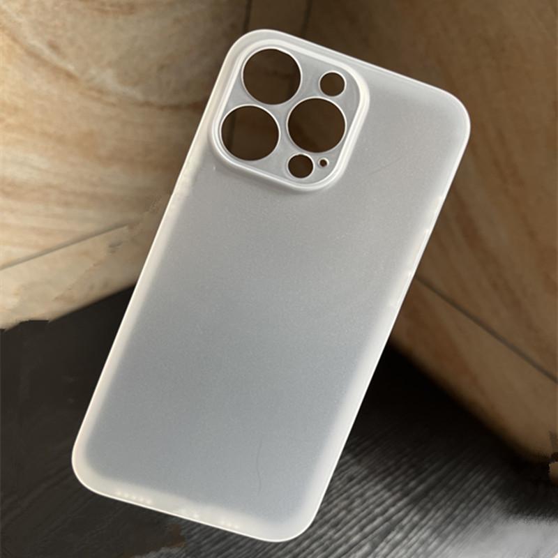 Applicable To IPhone13 Mobile Phone Case Transparent Apple 13 Promax Protective Case Key Hollow PP Shell PP Material