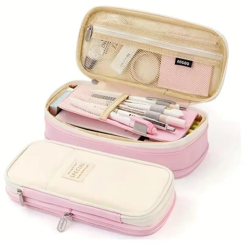 Милый складной пенал большой емкости, сумка для карандашей, держатель для ручек, канцелярские принадлежности, органайзер для стола, каваи, школьные принадлежности для студентов