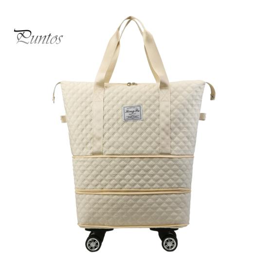 Расширяемая складная дорожная сумка, чемодан, застежка-молния, большая вместимость, водонепроницаемая, износостойкая, универсальная, со съемными колесами