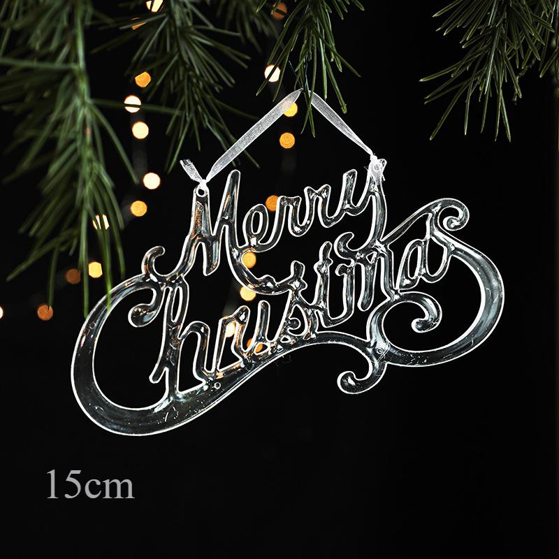 Новое Рождественское Украшение Блестящая Акриловая Игрушка Прозрачная Подвеска-Снежинка для Декора Рождественской Елки Счастливого Нового Года