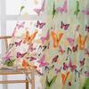Прозрачные шторы с цветочными бабочками Прозрачные вуаль Тюль Оконные шторы