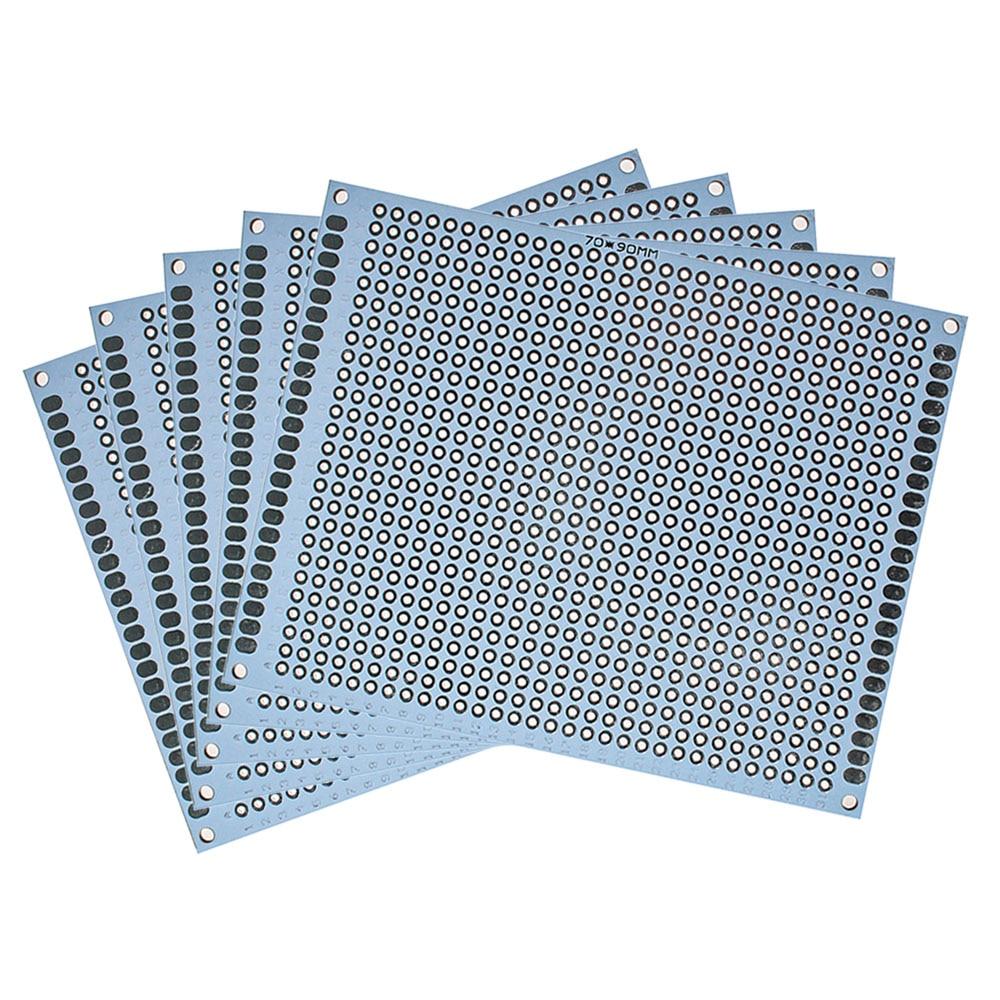 5 шт. двусторонняя печатная плата белого цвета 2X8 3X7 4x6 5x7 7x9 см прототип печатной платы универсальная печатная плата схема макетная плата DIY электронный комплект