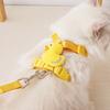 Cartoon Yellow Duckling Traction Chest and Back Set, Cute Small Dog Chest Strap Pet Cat Going Out