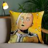 Забавная наволочка для подушки из аниме One-Punch Man, наволочка на подушку из шлифованного флиса с индивидуальной печатью, приятная на ощупь как детская кожа, экологически чистый сублимационный краситель, подушка