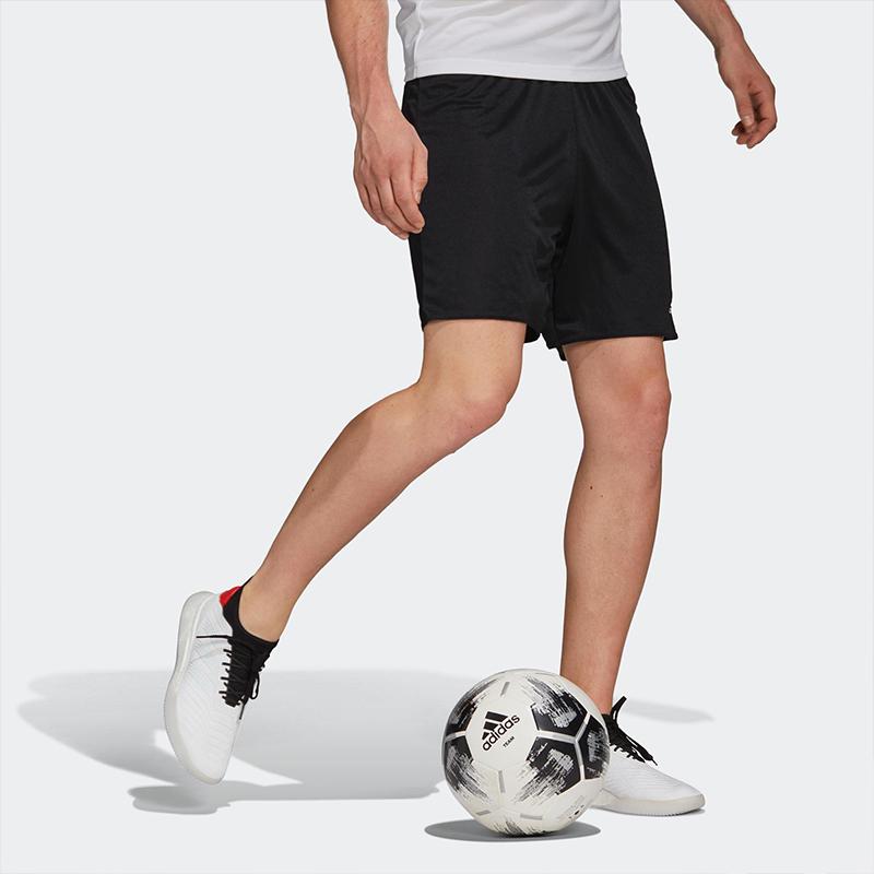 Adidas Однотонные быстросохнущие дышащие спортивные тренировочные футбольные повседневные шорты с логотипом, мужские брюки черного цвета FP9596