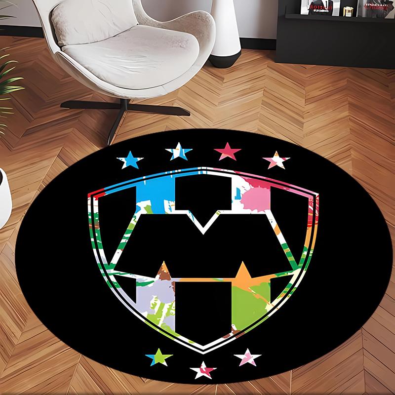 Club De Fútbol Monterrey (1) Round Office Rug Decorative Floor Rug for Office Bedroom Living Room and Home Space