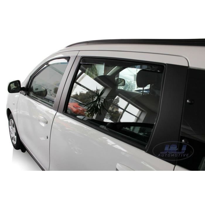 Déflecteurs d'air - J&J AUTOMOTIVE - Dacia Lodgy 5P - Acrylique renforcé - Installation facile - Finition fumée