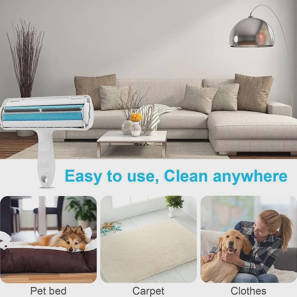 Pet Hair Removal Roller - Washable, Tear-Off Sticky Brush for Clothes