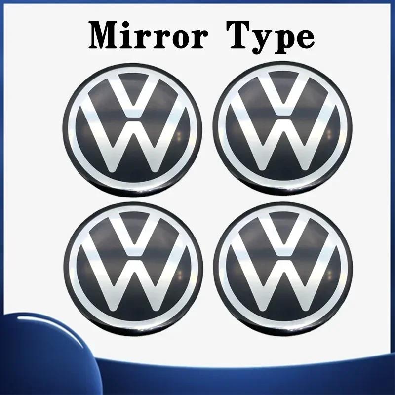 FD08-4pcs 56mm Car Wheel Center Sticker for Volkswagen ABT Golf 5 6 Polo Passat Tiguan CC Bettle Bora Touran MK4 Scirocco Santana