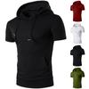 Men's T-shirt Summer Solid Color Hooded Casual Sports Tops & T-shirts (men’s)