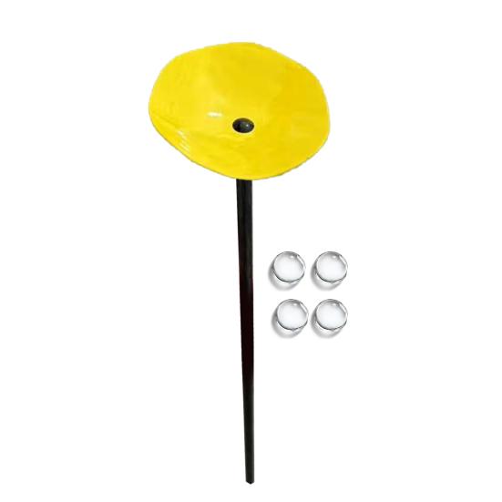 Bee Watering Station Weather-proof Outdoor Garden Yard Hummingbird Water Feeder Cup Metal Butterfly Bath Bowl Decoration