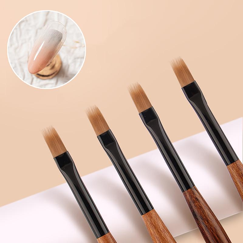 Деревянная кисть для УФ-геля для ногтей, смешанный градиент, DIY-ручка для рисования, наконечник для демонстрации дизайна ногтей, профессиональный инструмент для маникюра и рисования