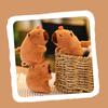 Cartoon Capybara Plush Doll Toy Soft Cotton Stuffed Animal Doll Plushies Hanging Ornament Super Wagging Tail/Blowing Bubbles Capybara Plush
