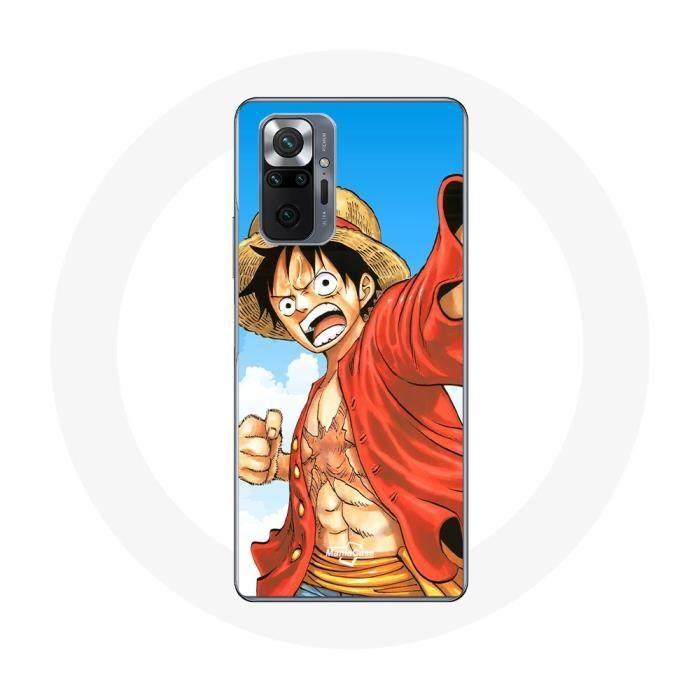 Чехол для Xiaomi Redmi Note 10 Pro - Манга One Piece Луффи - Мягкий Силикон - Черный - Унисекс